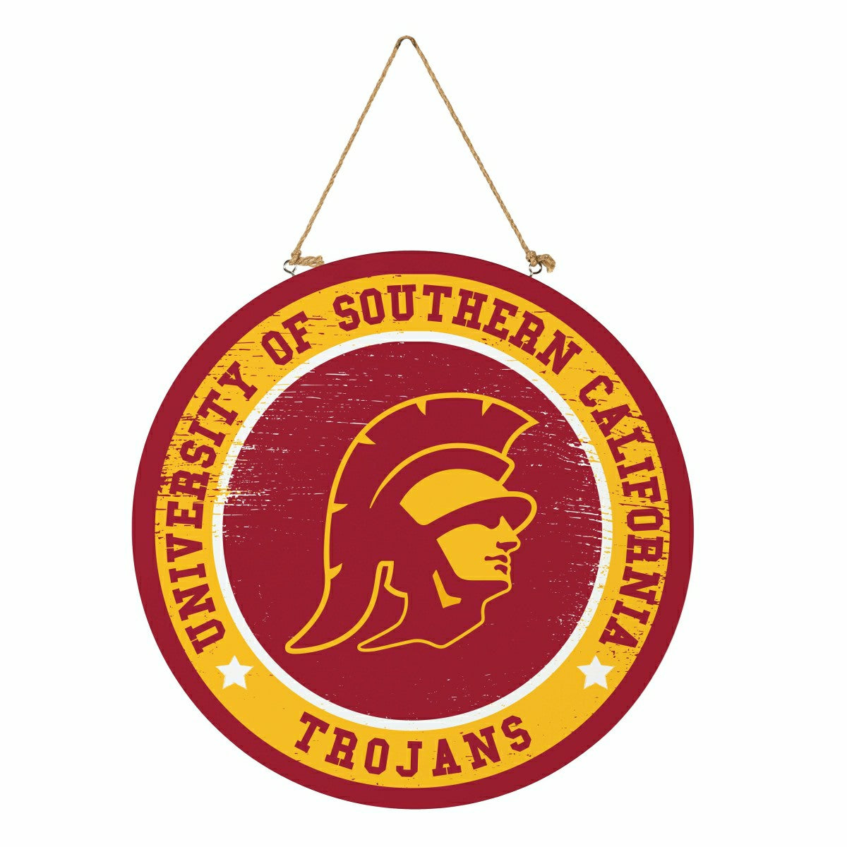 University of Southern California Round Door Décor with Hanging Rope, , Collegiate, Home
