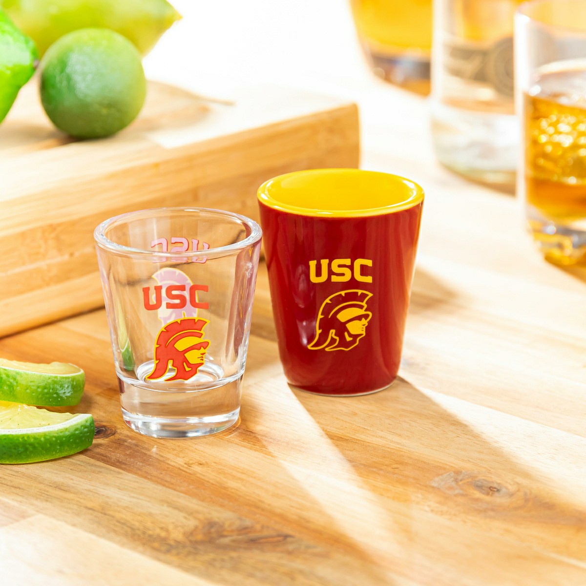 University of Southern California 4-Piece Ceramic and Glass 2oz. Shot , Collegiate, Home