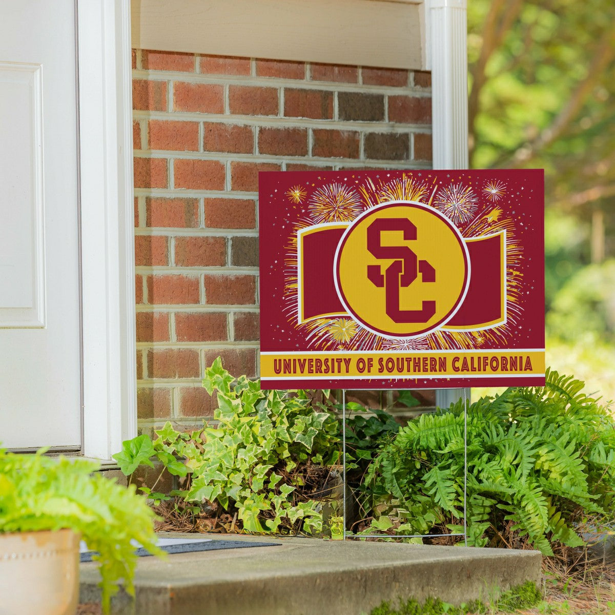 University of Southern California Yard Sign, Patriotic, Collegiate, Home