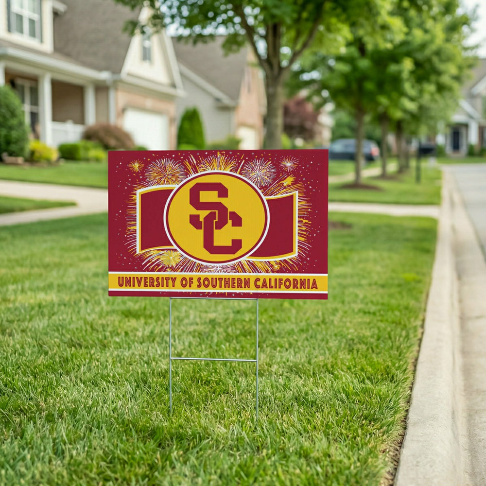 University of Southern California Yard Sign, Patriotic, Collegiate, Home