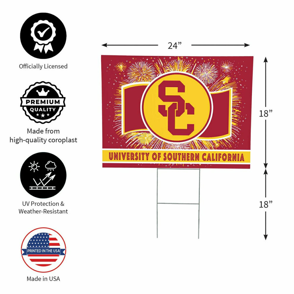 University of Southern California Yard Sign, Patriotic, Collegiate, Home