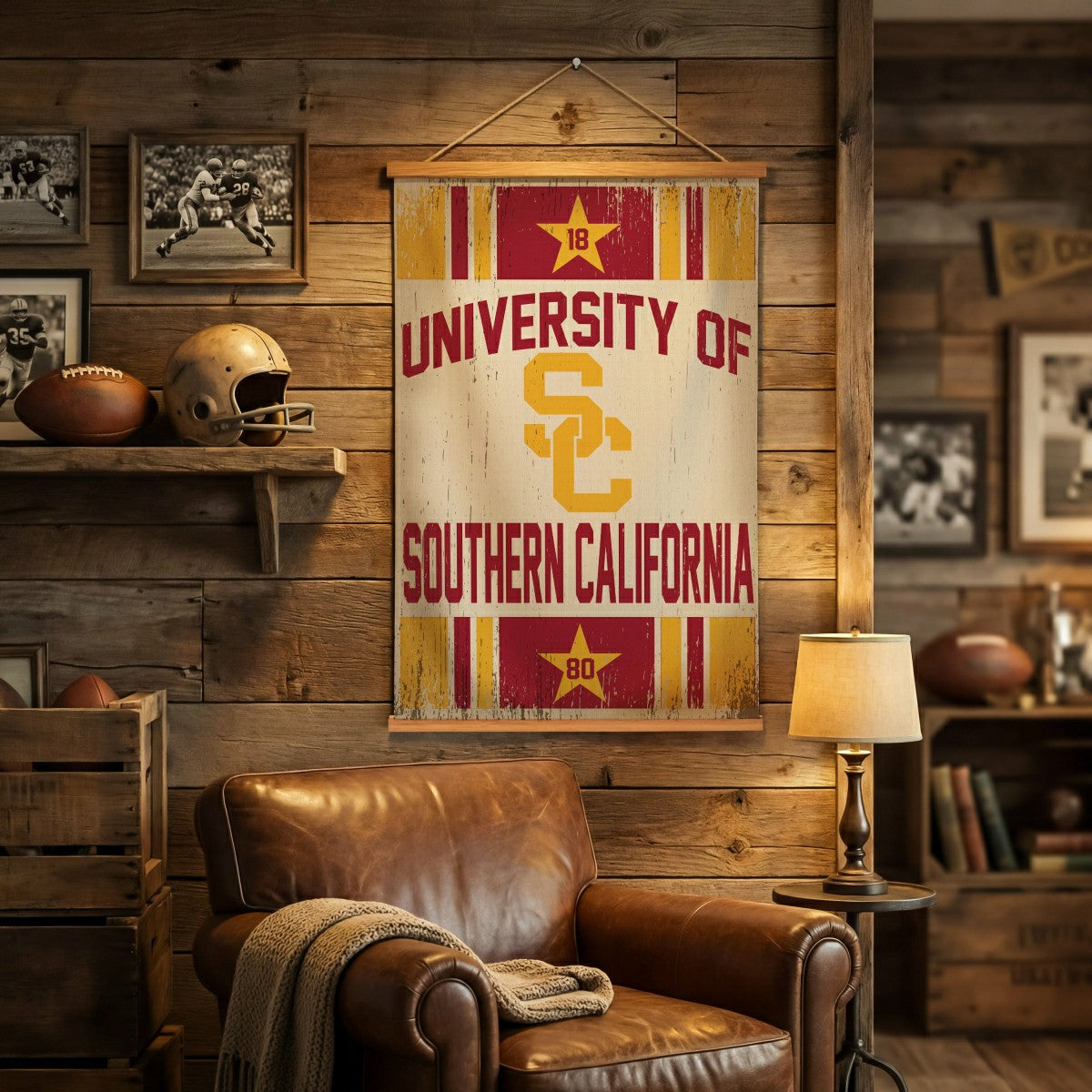 University of Southern California, Canvas Wall Tapestry, Medium, 36x24, Collegiate, Home