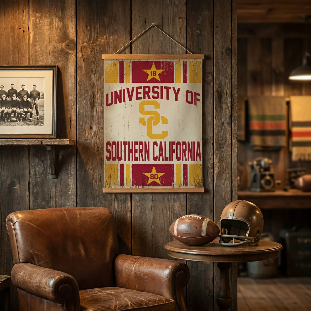 University of Southern California, Canvas Wall Tapestry, Medium, 36x24, Collegiate, Home