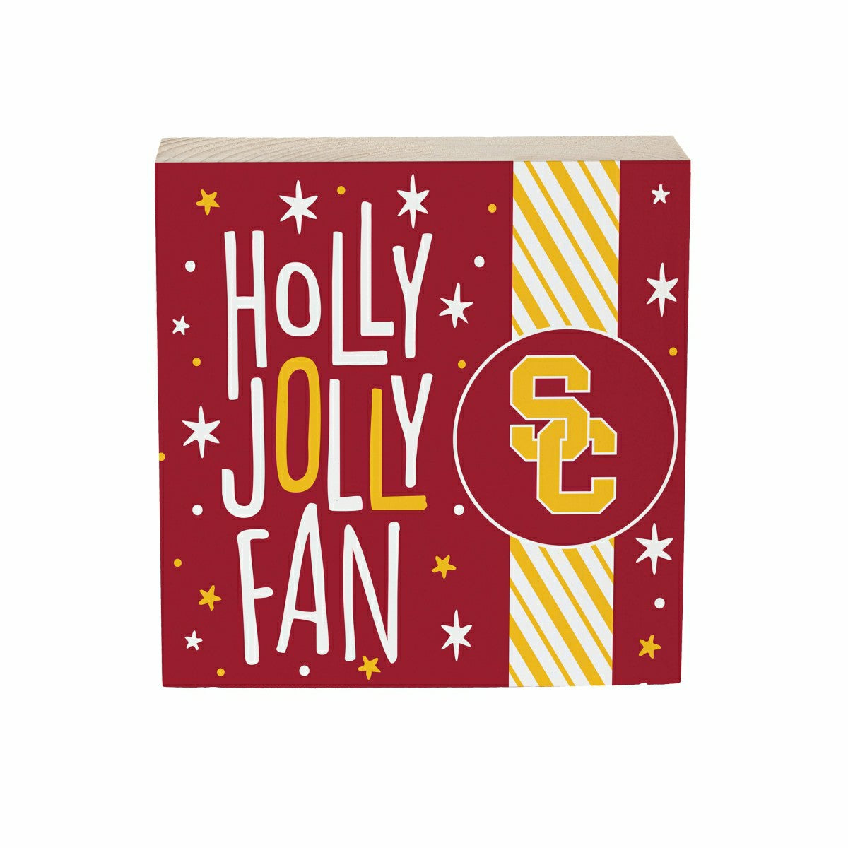 University of Southern California Block, Holiday, 6x6, Collegiate, Home