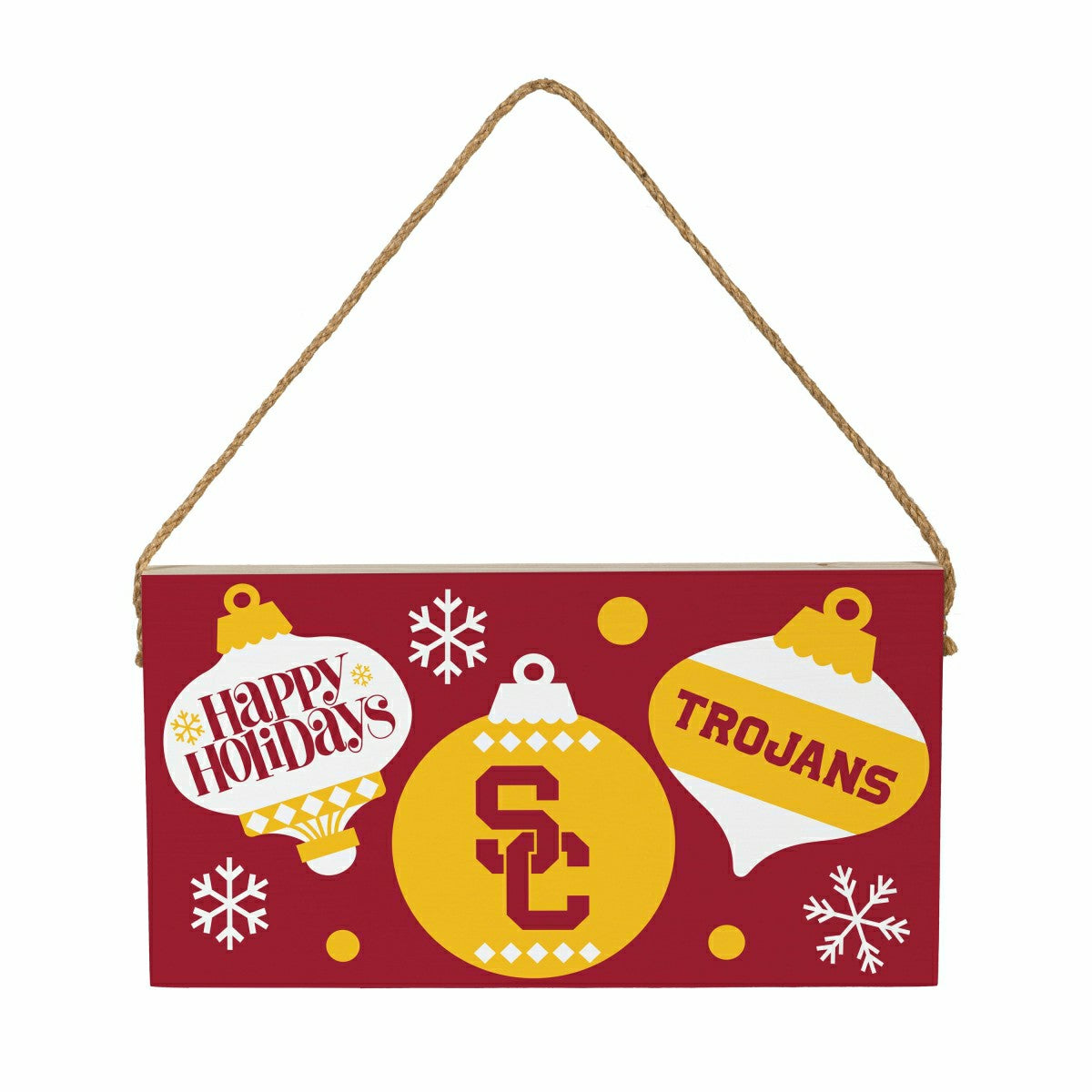 University of Southern California Holiday Wood Wall Sign, 6x11, Collegiate, Home