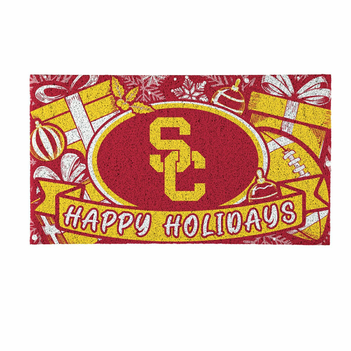 University of Southern California Holiday PVC Mat, 28"x16", Collegiate