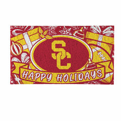University of Southern California Holiday PVC Mat, 28"x16", Collegiate