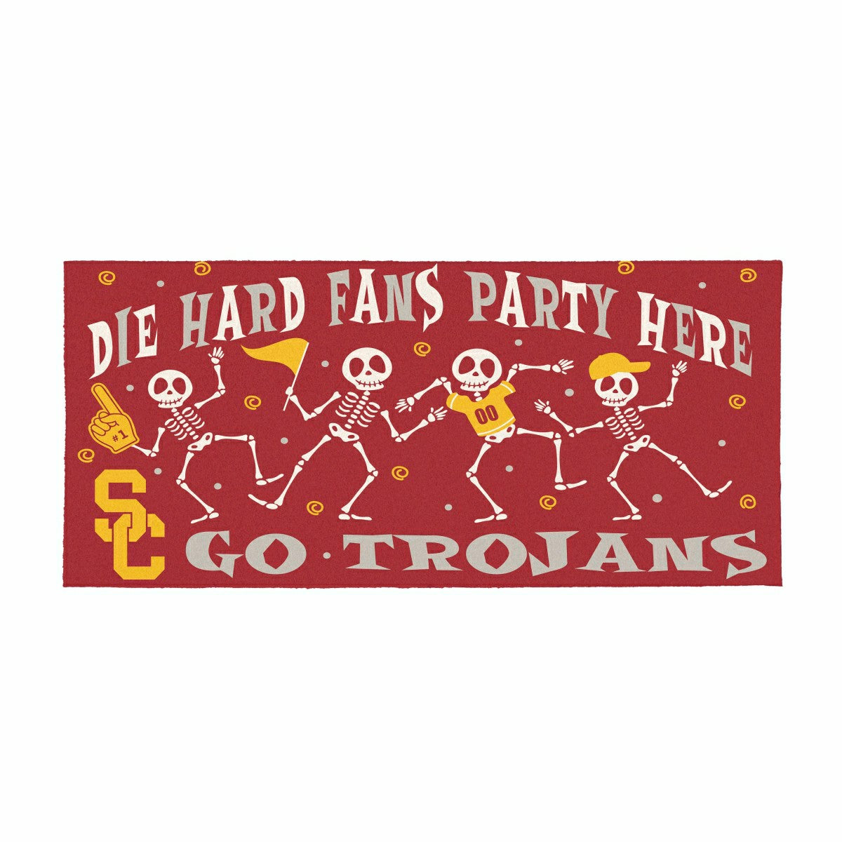 University of Southern California Flocked Coir Halloween Sassafras Swi, Collegiate