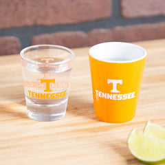 University of Tennessee 4-Piece Ceramic and Glass 2oz. Shot Glass Set, Collegiate, Home