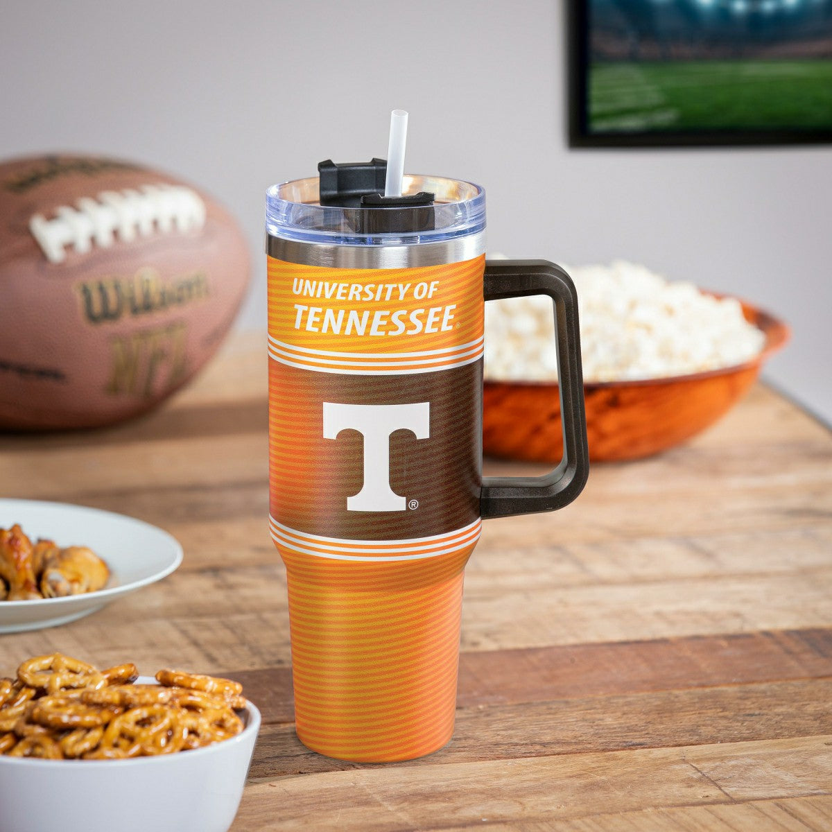 40oz Stainless Steel Canyon Cup w/ Straw, University of Tennessee, Collegiate, Home