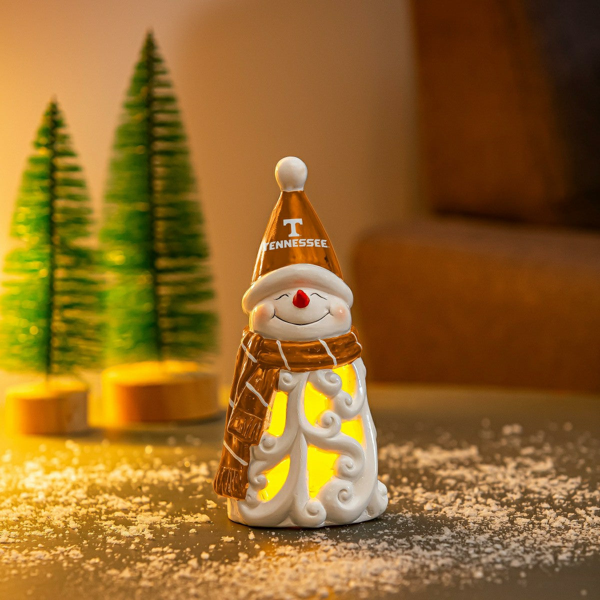 University of Tennessee Snowman LED Statuary, 8", Collegiate, Home