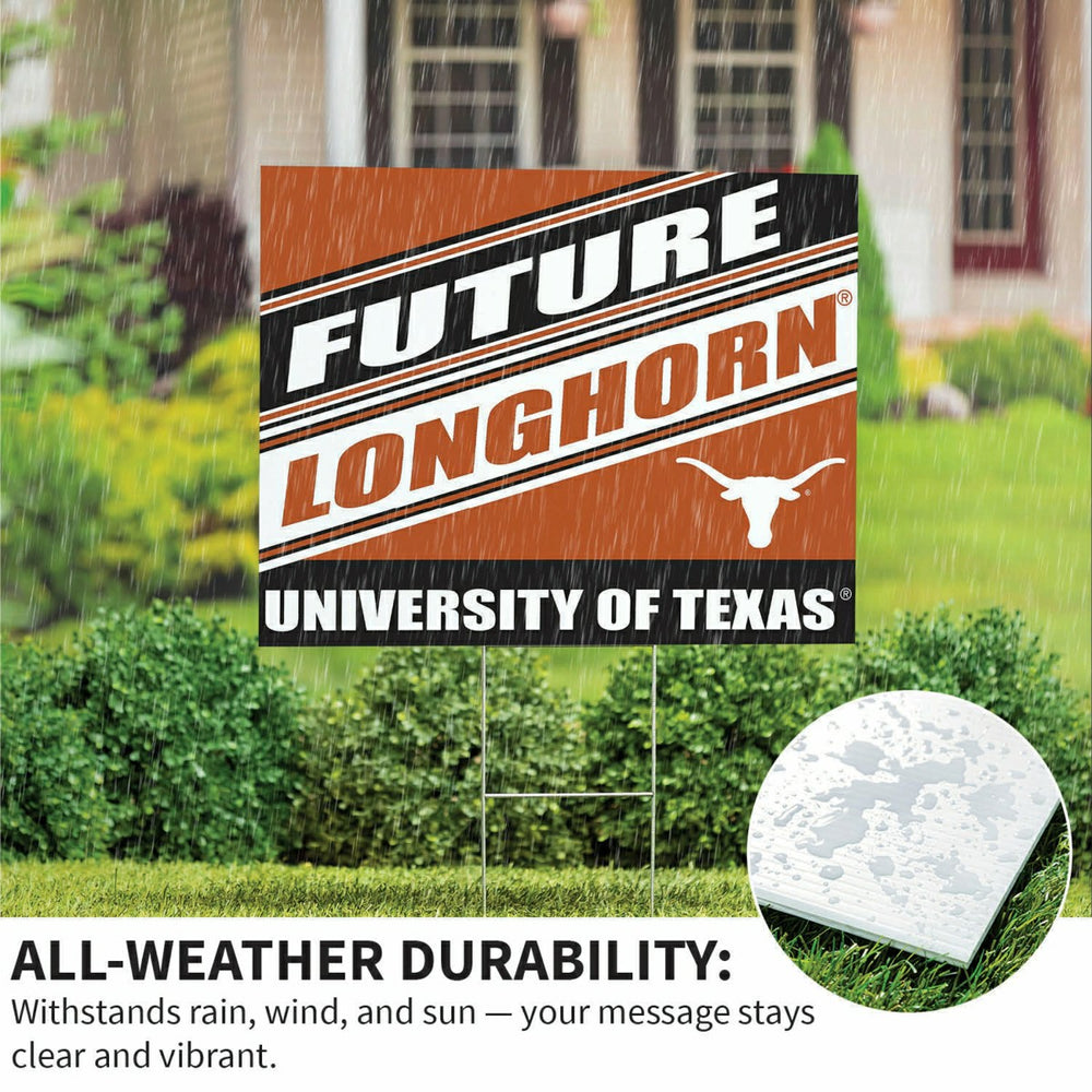 University of Texas Coroplast Yard Sign, Future Student, Collegiate, Home