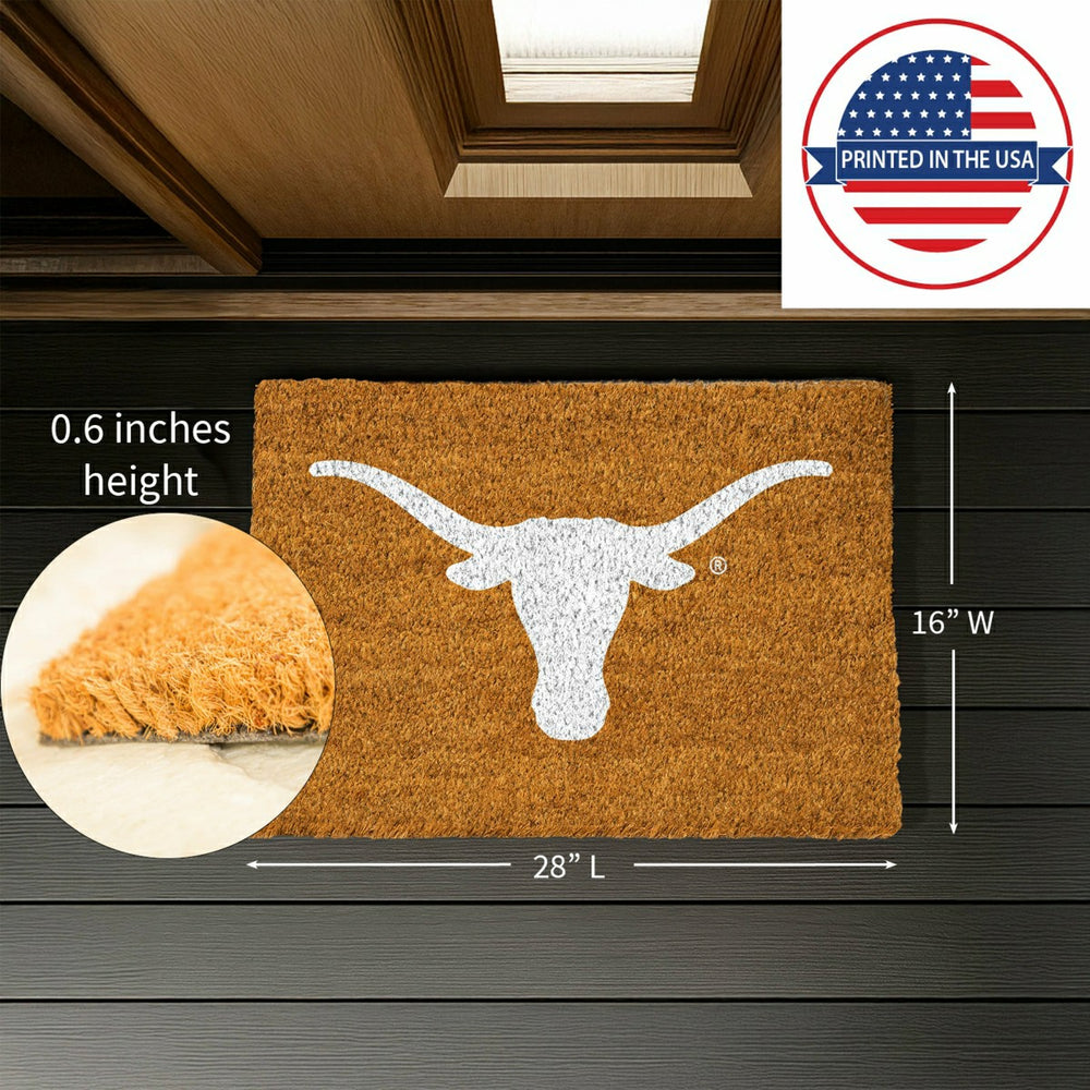 Coir Mat, 16"x28", University of Texas, Collegiate