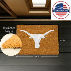 Coir Mat, 16"x28", University of Texas, Collegiate
