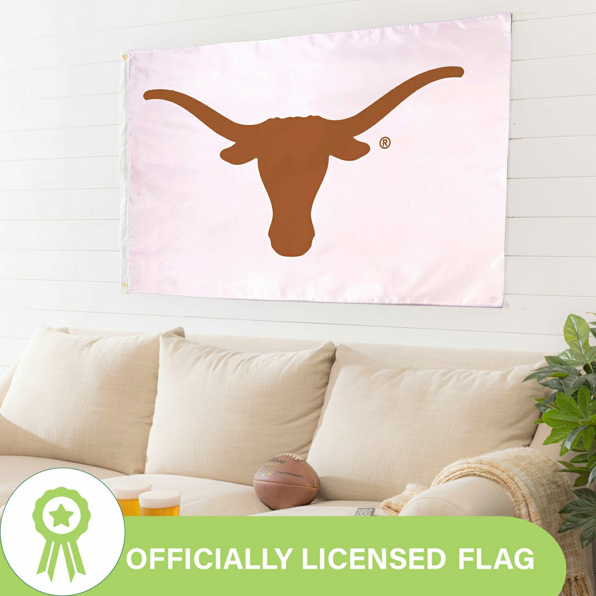 University of Texas Single Sided Flag w/ 2 Grommets, 3'x5', Collegiate, Home
