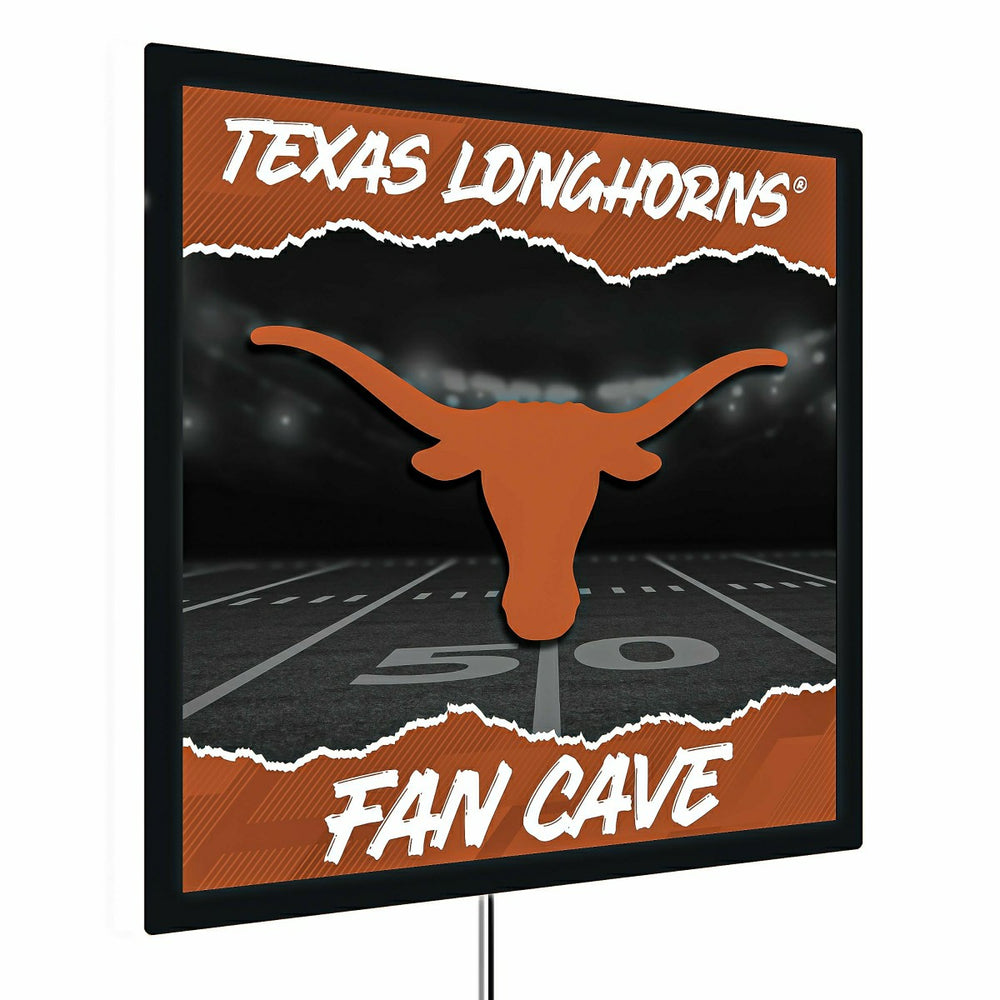 University of Texas 23"H x 23"L LED Wall Decor, Edgelite, Square, Collegiate, Home