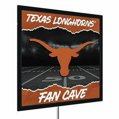 University of Texas 23"H x 23"L LED Wall Decor, Edgelite, Square, Collegiate, Home