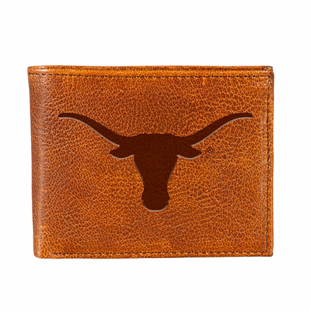 University of Texas, Embossed 100% Genuine Tumbled Leather Passcase Bi, Collegiate, Home