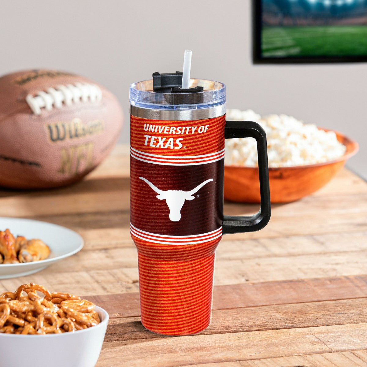 40oz Stainless Steel Canyon Cup w/ Straw, University of Texas, Collegiate, Home