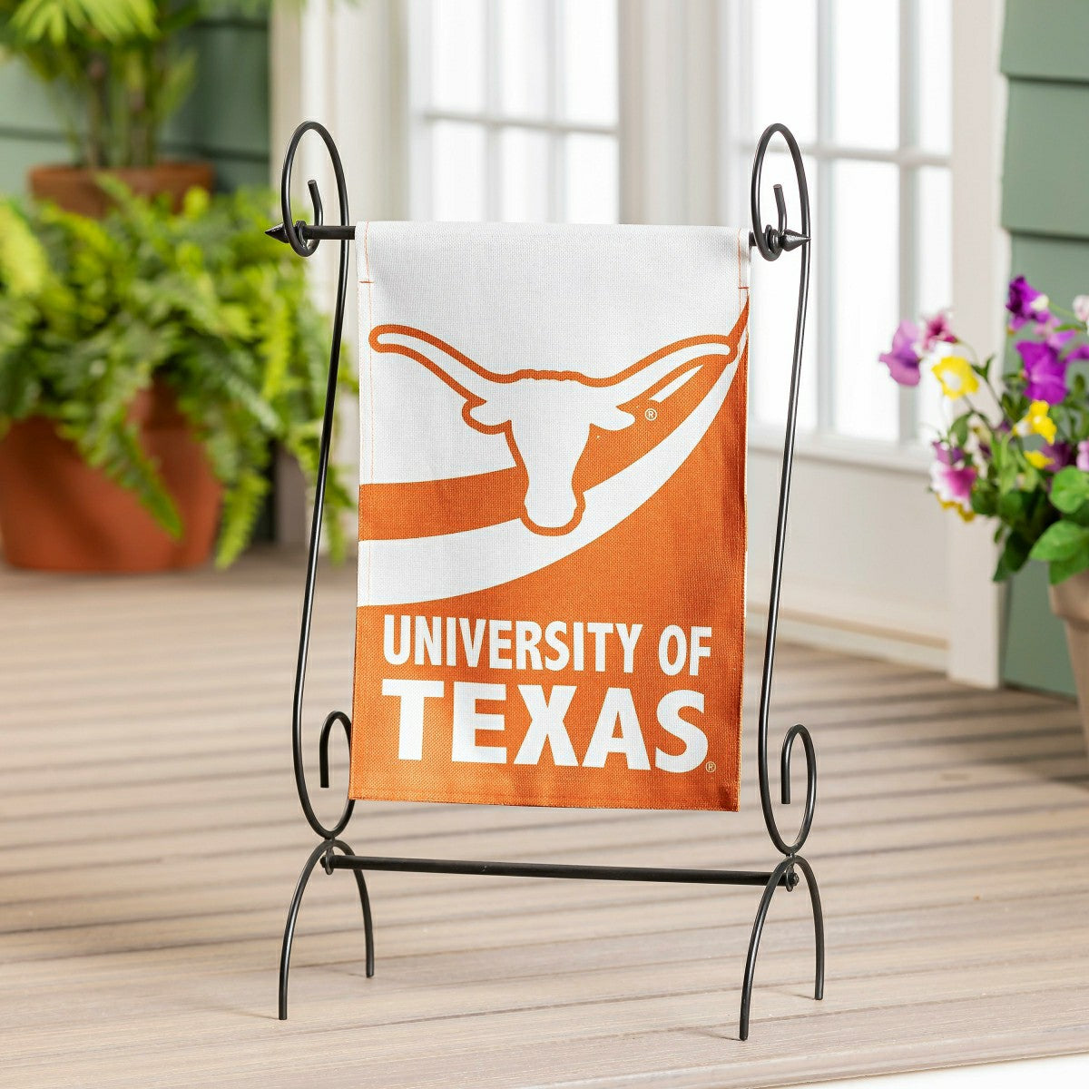 University of Texas Burlap Flag GDN Size, Collegiate, Home
