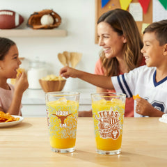 University of Texas 16oz Glass pint, Set of 2, Collegiate, Home