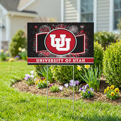 University of Utah Yard Sign, Patriotic, Collegiate, Home
