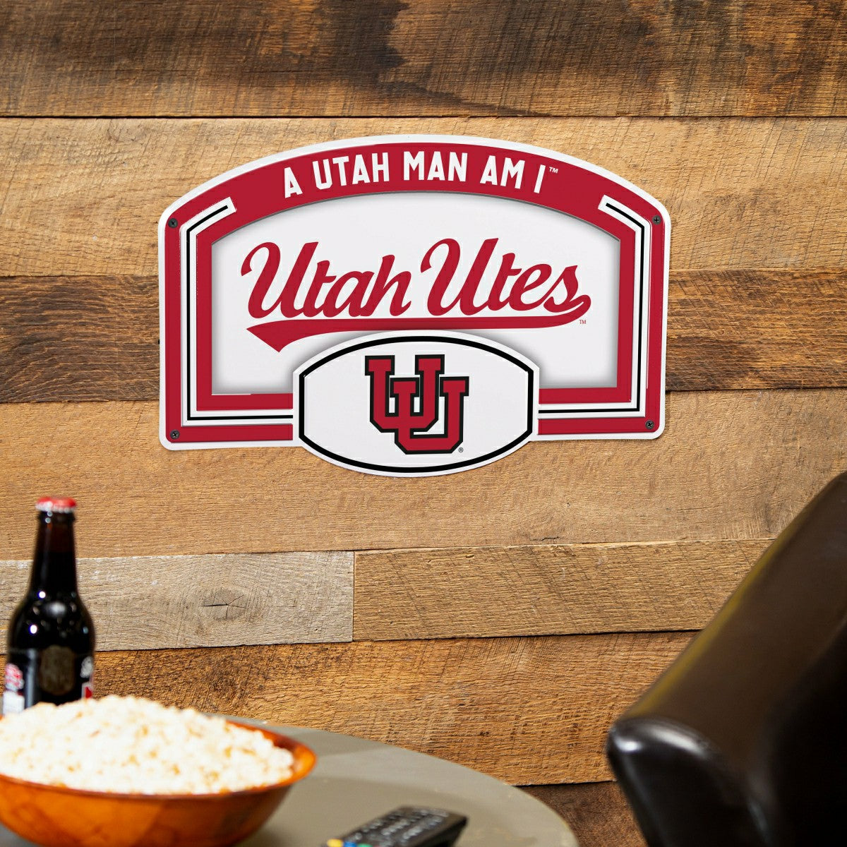 University of Utah USA Embossed Steel Wall Sign, 11" x 17", Collegiate, Home