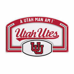 University of Utah USA Embossed Steel Wall Sign, 11" x 17", Collegiate, Home