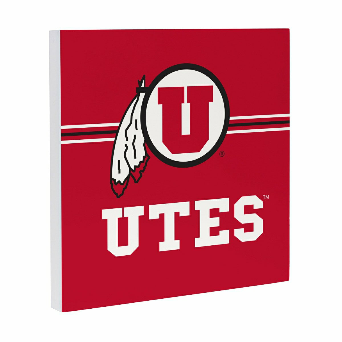University of Utah Wood Wall Sign, 12x12, Collegiate, Home