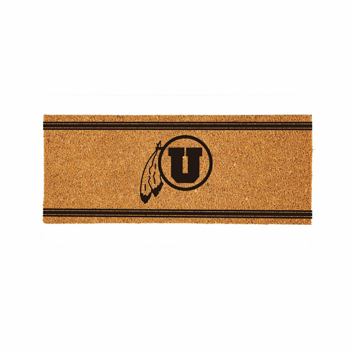University of Utah Extra Large One Color Coir Mat, 60"x24", Collegiate
