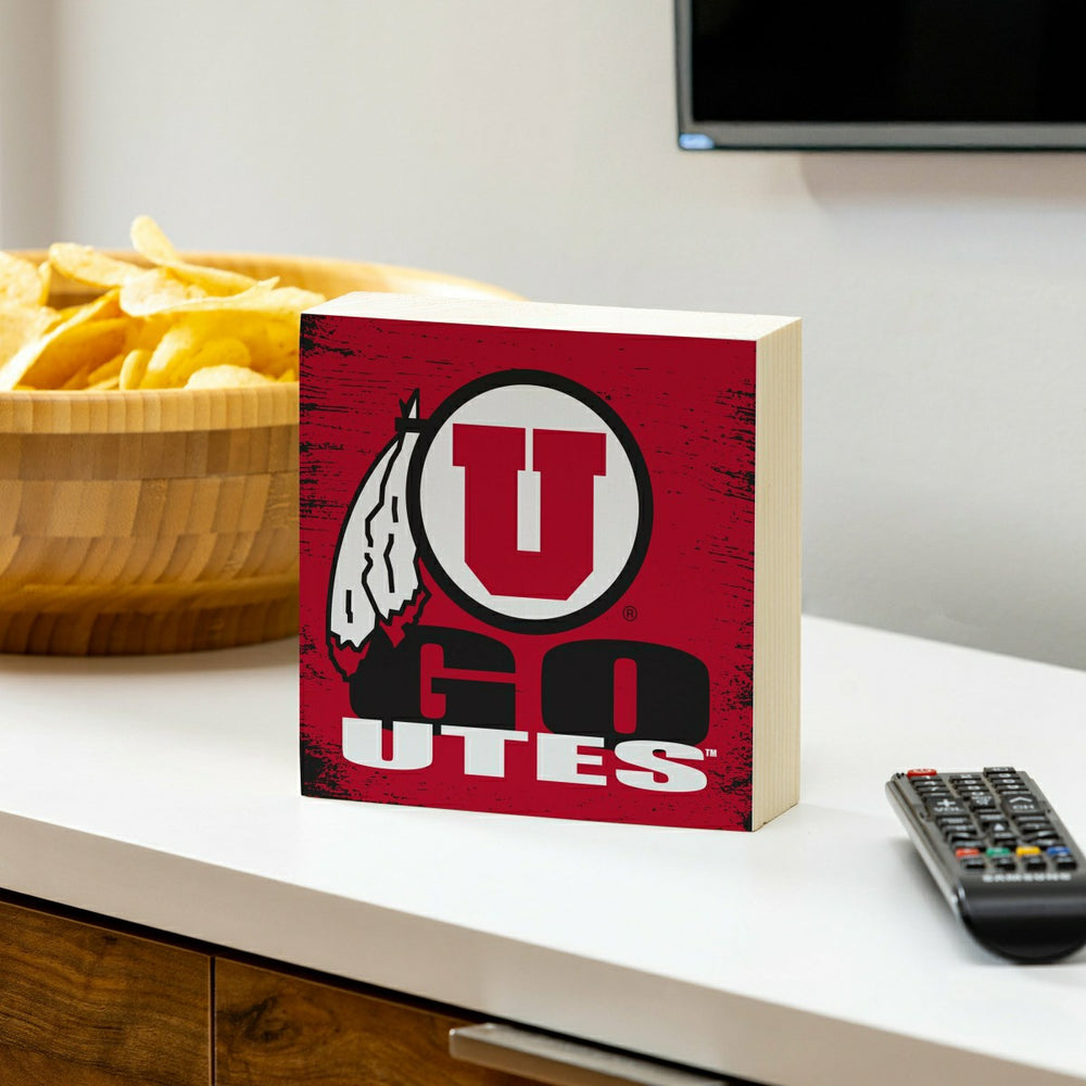 University of Utah Plock, Down Home Fans, 6x6, Collegiate, Home