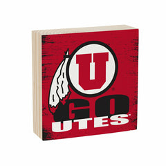 University of Utah Plock, Down Home Fans, 6x6, Collegiate, Home