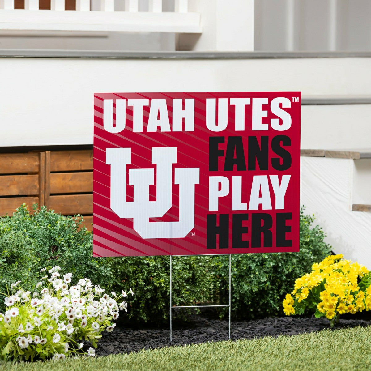 University of Utah Coroplast Yard Sign "Fans Play Here", Collegiate, Home