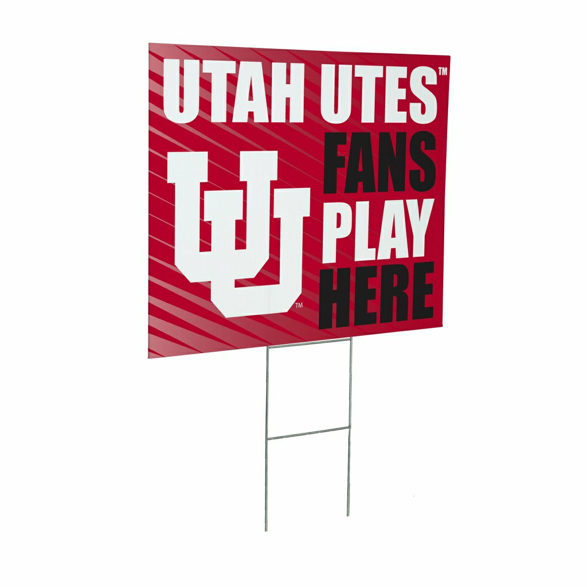 University of Utah Coroplast Yard Sign "Fans Play Here", Collegiate, Home