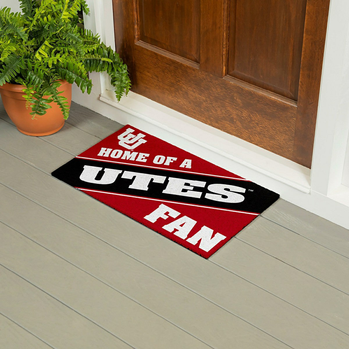 University of Utah, PVC Mat COLOR, Home of a Fan, Collegiate