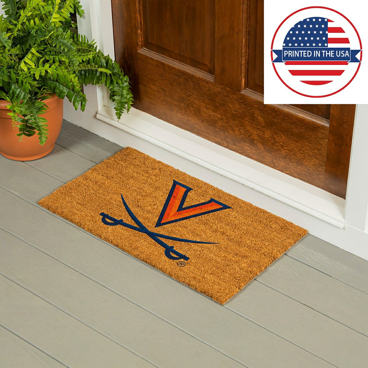 Coir Mat, 16"x28", University of Virginia, Collegiate