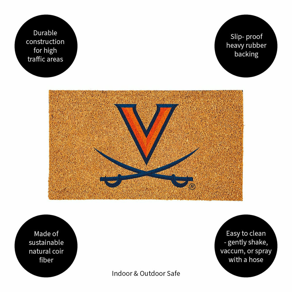Coir Mat, 16"x28", University of Virginia, Collegiate