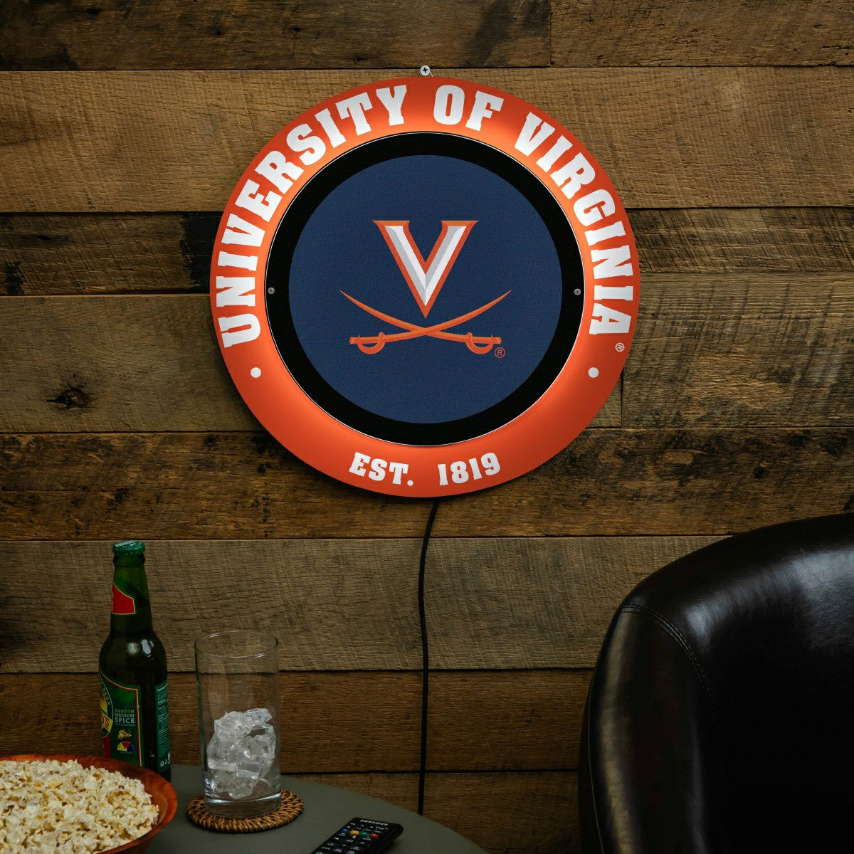 University of Virginia, Metal Lite, Round, Collegiate