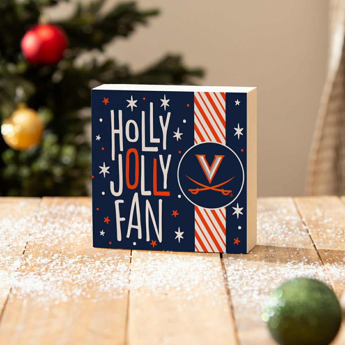 University of Virginia Block, Holiday, 6x6, Collegiate, Home