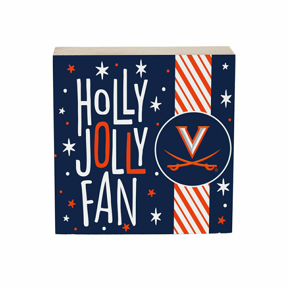 University of Virginia Block, Holiday, 6x6, Collegiate, Home