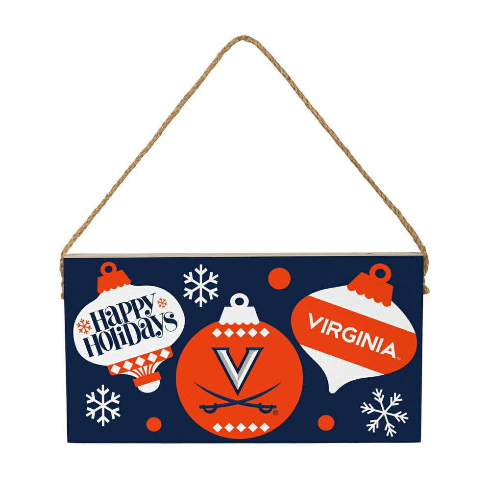 University of Virginia Holiday Wood Wall Sign, 6x11, Collegiate, Home