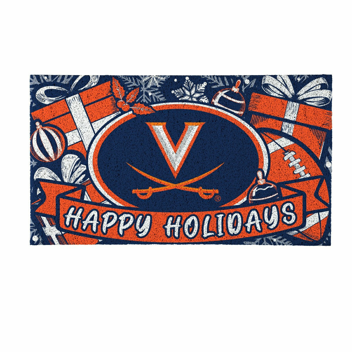 University of Virginia Holiday PVC Mat, 28"x16", Collegiate