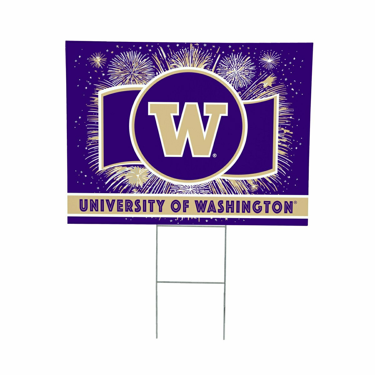 University of Washington Yard Sign, Patriotic, Collegiate, Home