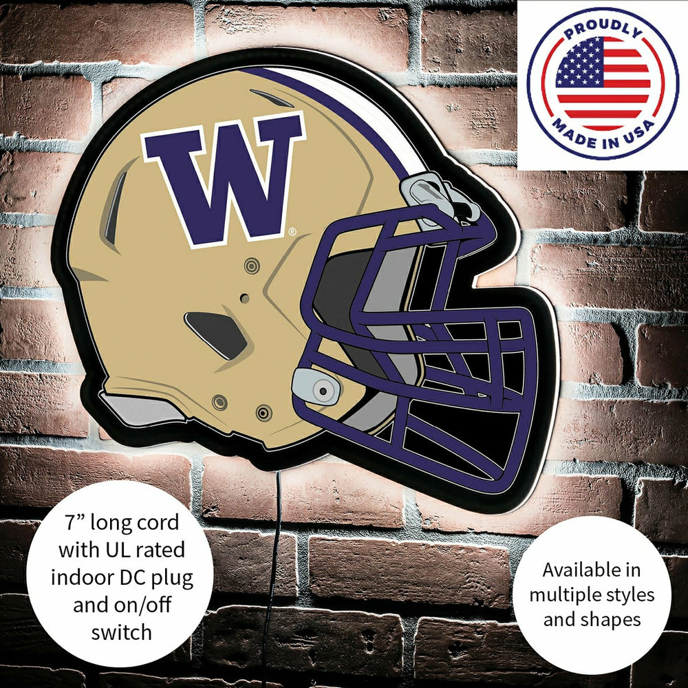 LED Wall Decor, Helmet, University of Washington, Collegiate, Home