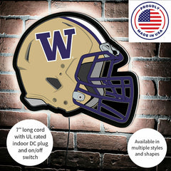 LED Wall Decor, Helmet, University of Washington, Collegiate, Home