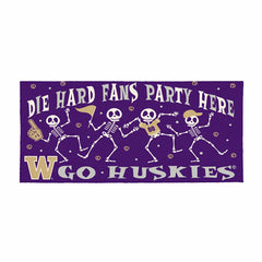 University of Washington Flocked Coir Halloween Sassafras Switch Mat, , Collegiate