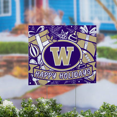 University of Washington Yard Sign, Holiday, Collegiate, Home