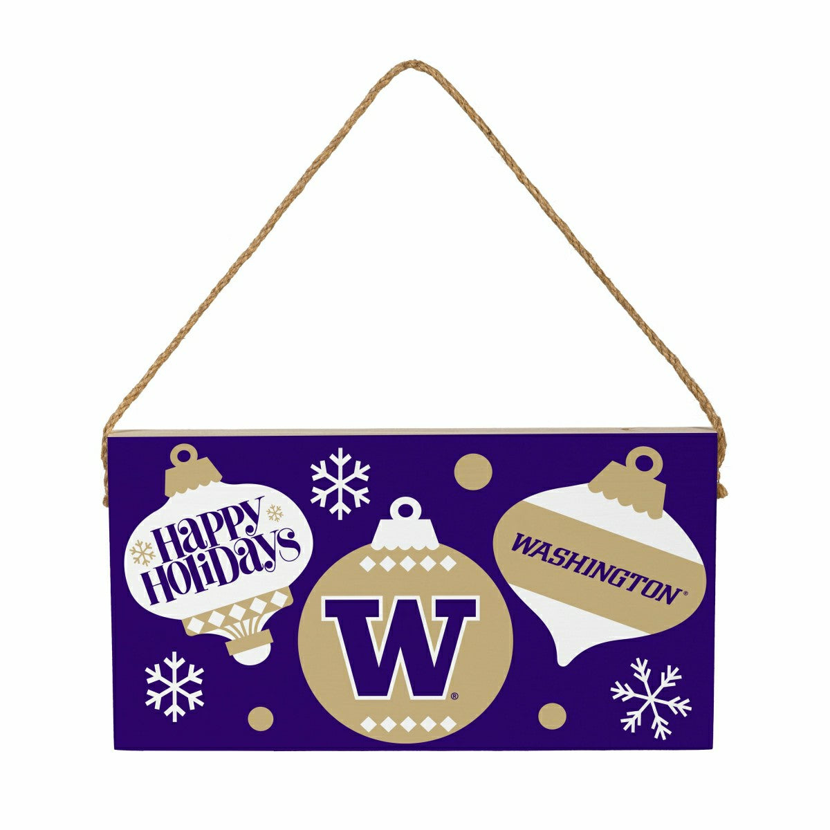 University of Washington Holiday Wood Wall Sign, 6x11, Collegiate, Home