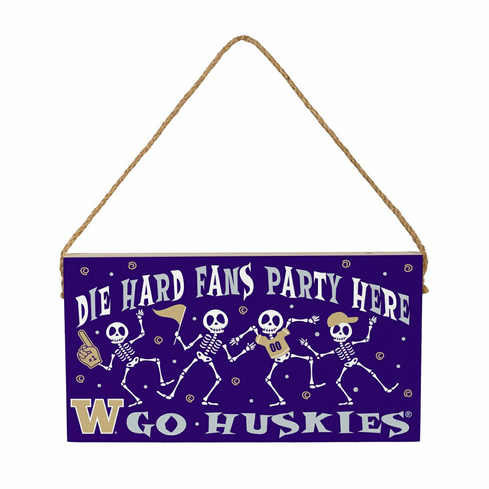University of Washington Halloween Wood Wall Sign, 6x11, Collegiate, Home