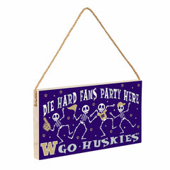 University of Washington Halloween Wood Wall Sign, 6x11, Collegiate, Home